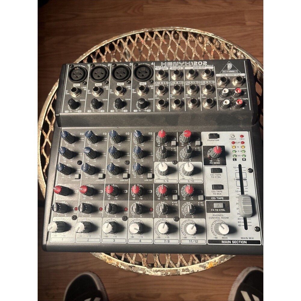 Behringer XENYX 1202 Mixer w/ 12 Input 2 Bus Mixer No Power Supply